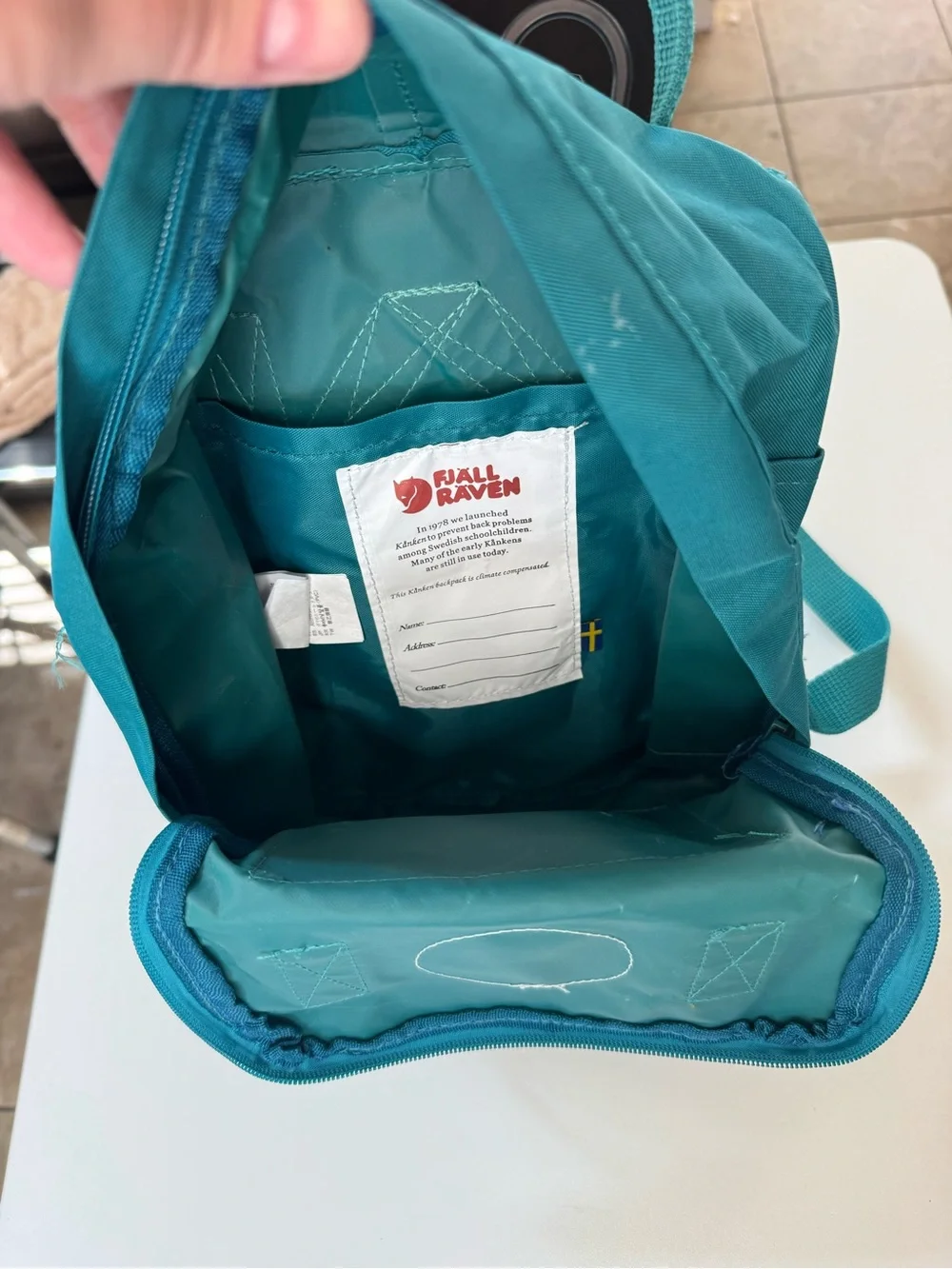 Fjallraven Kånken Mini Backpack in Teal Green